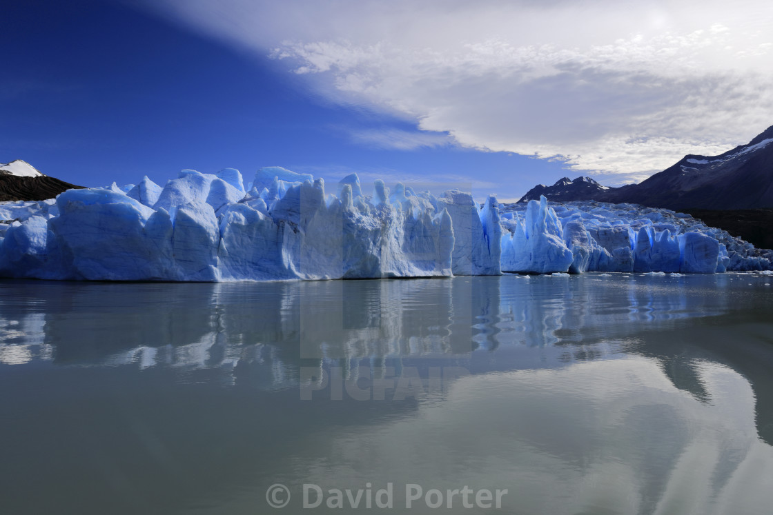 "View of the Grey Glacier, Lago Grey, Torres del Paine National Park,..." by David Porter - $18.85 "View of the Grey Glacier, Lago Grey, Torres del Paine National Park,..." stock image