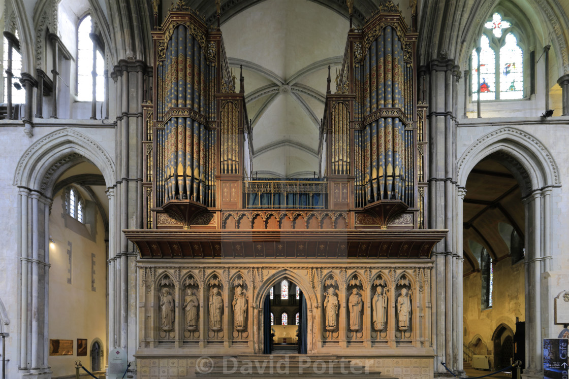 "The Interior of Rochester Cathedral, Rochester City, Kent County, England, UK" stock image