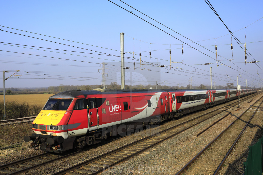 "82207, East Coast Main Line Railway, Newark on Trent, Nottinghamshire,..." stock image