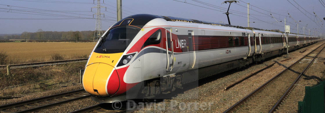 "LNER Azuma train, Class 800, East Coast Main Line Railway, Newark on Trent,..." by David Porter - $18.66 "LNER Azuma train, Class 800, East Coast Main Line Railway, Newark on Trent,..." stock image