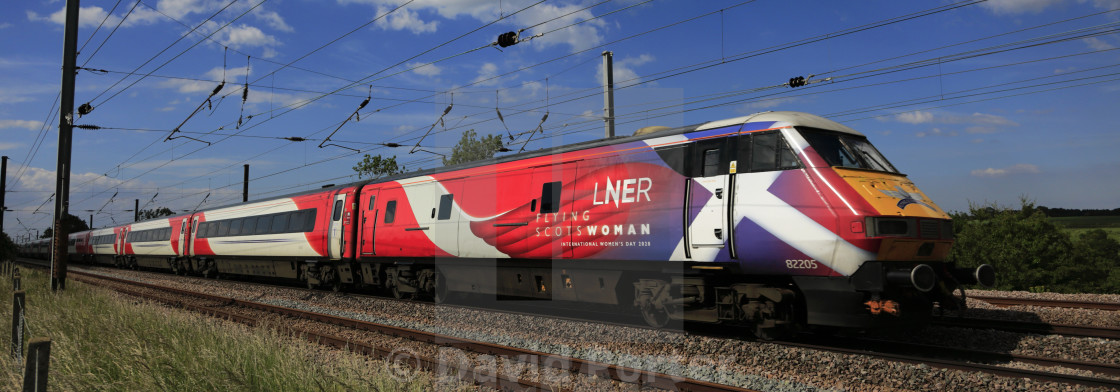 "The Flying Scotswoman train, 82205, East Coast Main Line Railway, Newark on..." stock image