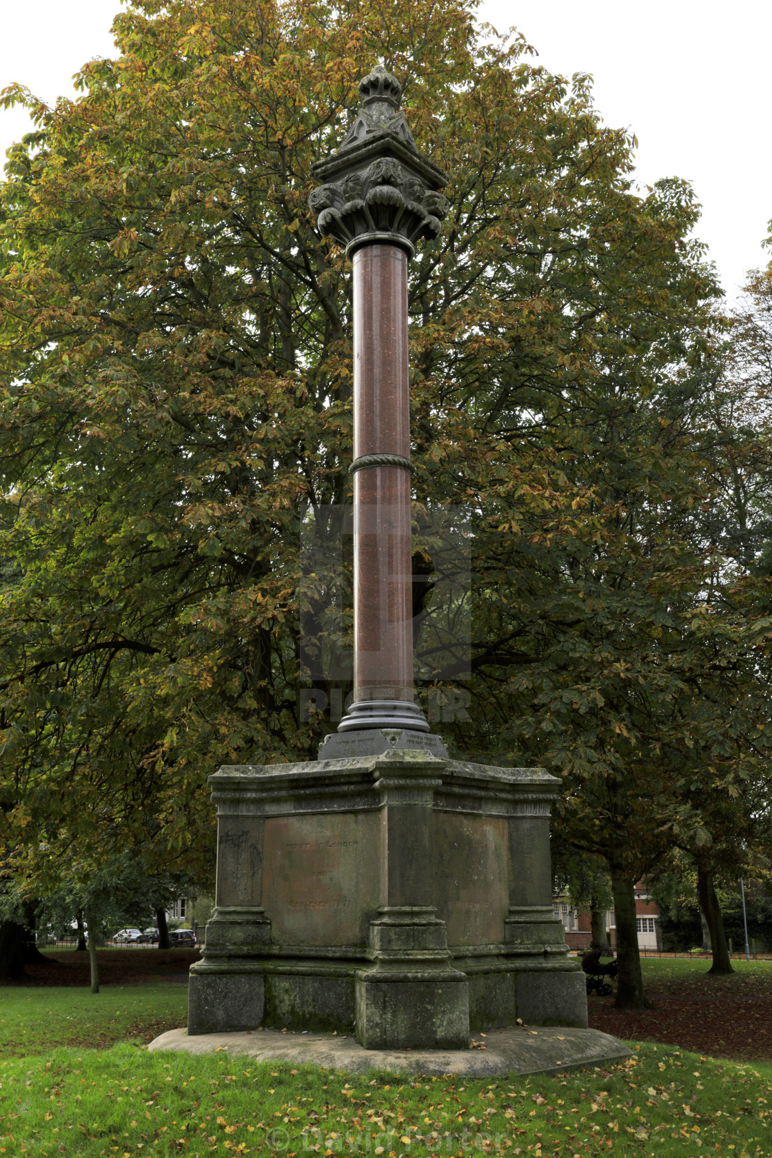 "The Richard Young memorial, Wisbech town, Fenland, Cambridgeshire, England; UK" stock image