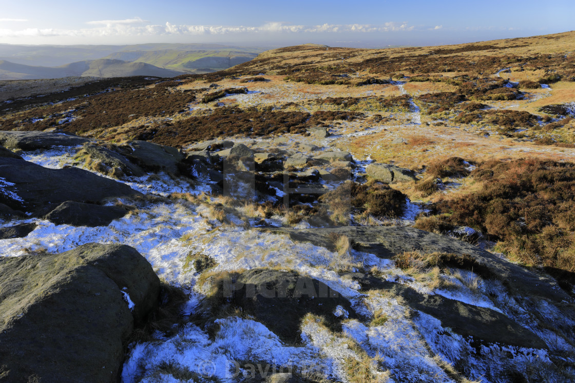 "View to Kinder reservoir over Kinder Scout, Pennine Way, Derbyshire, Peak..." by David Porter - $18.50 "View to Kinder reservoir over Kinder Scout, Pennine Way, Derbyshire, Peak..." stock image