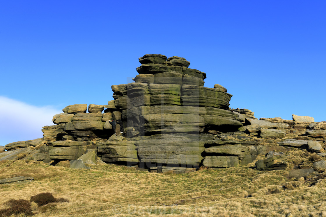 "Pym Chair rock formation on Kinder Scout, Pennine Way, Peak District National..." by David Porter - $18.83 "Pym Chair rock formation on Kinder Scout, Pennine Way, Peak District National..." stock image