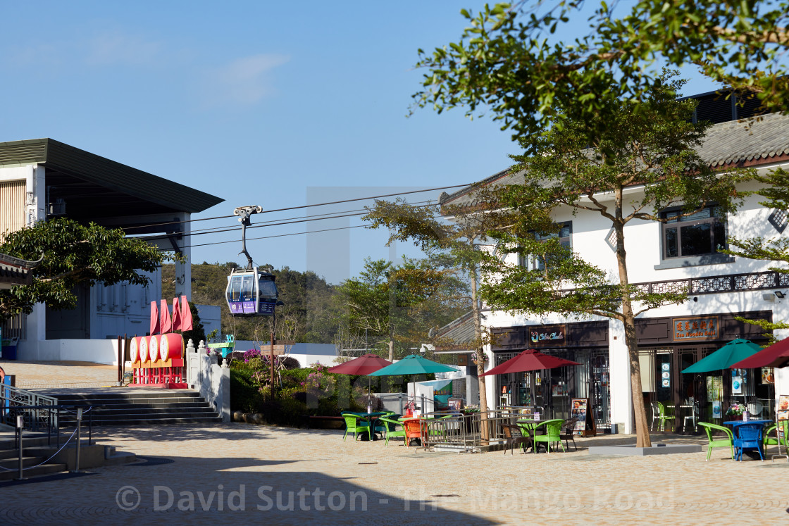 "The Ngong Ping 360 cable car runs between Tung Chung and Ngong Ping on Lantau..." stock image