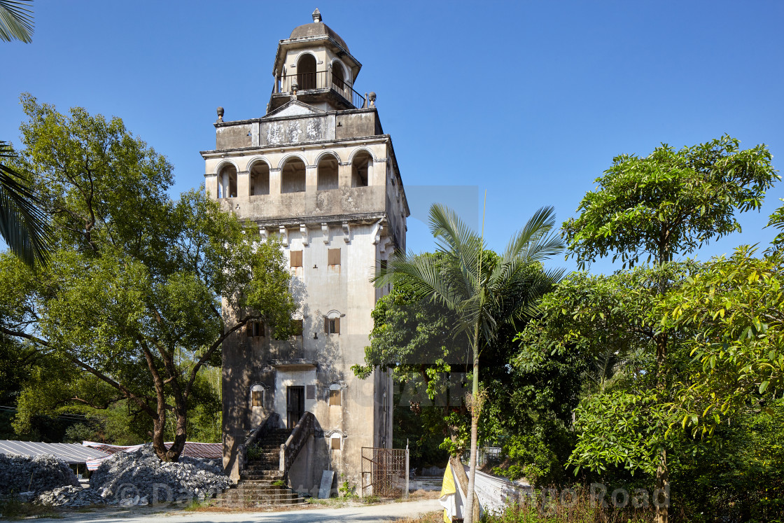 "Diaolou near Jinjiangli village, Kaiping, China." stock image