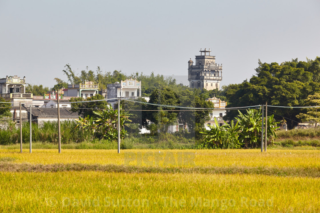 "Diaolou near Jinjiangli village, Kaiping, China." stock image