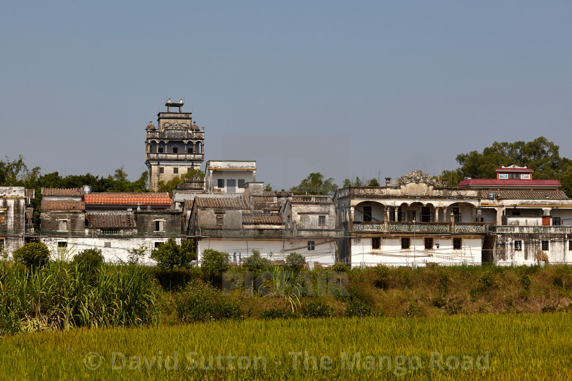 "Diaolou near Jinjiangli village, Kaiping, China." stock image