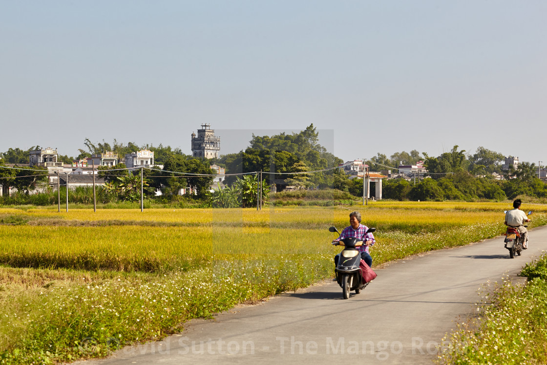 "Diaolou near Jinjiangli village, Kaiping, China." stock image