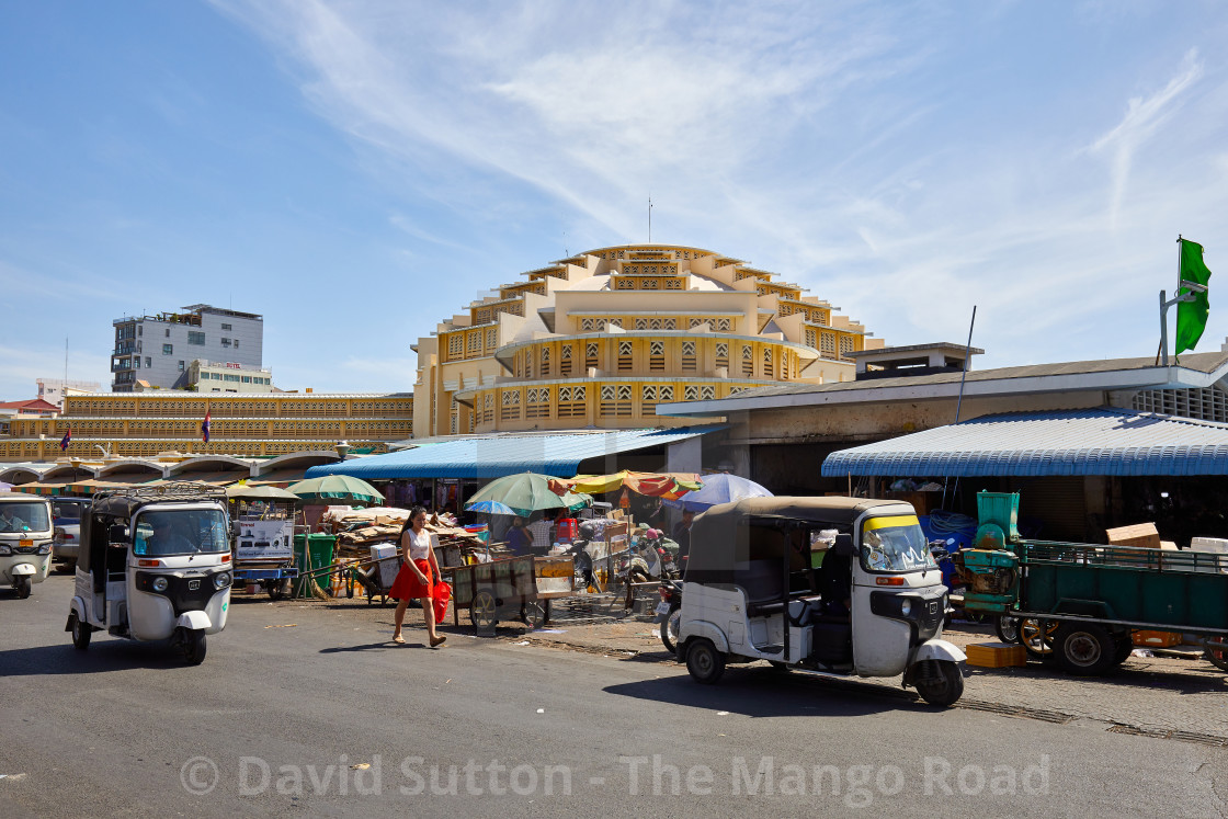 "Central Market Building, Phnom Penh, Cambodia" stock image