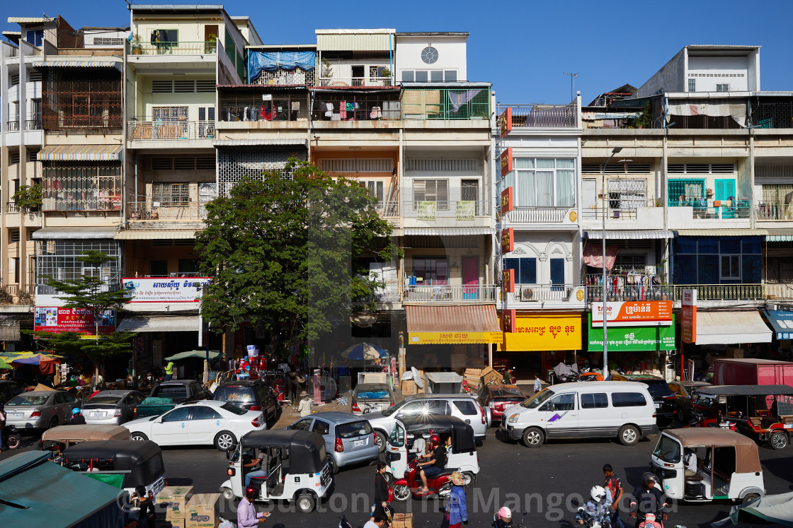 "Orussey Market, Phnom Penh, Cambodia." stock image