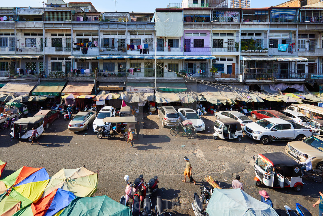 "Orussey Market, Phnom Penh, Cambodia." stock image