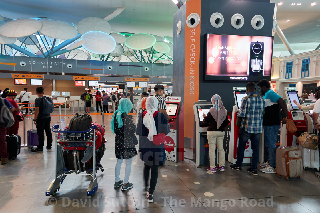 "Self check-in terminals at Kuala Lumpur International Airport 2 also known..." stock image