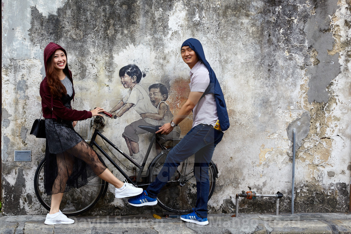 "Penang street art" stock image