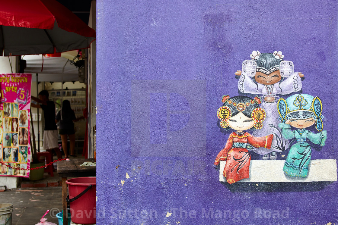 "Penang street art" stock image