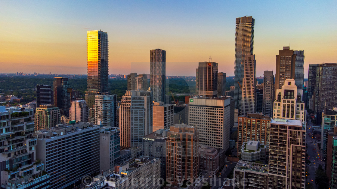 "Drone Shot of Bloor St West" stock image