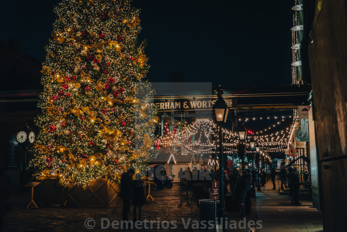"Distillery District Christmas Market Cinematic" stock image