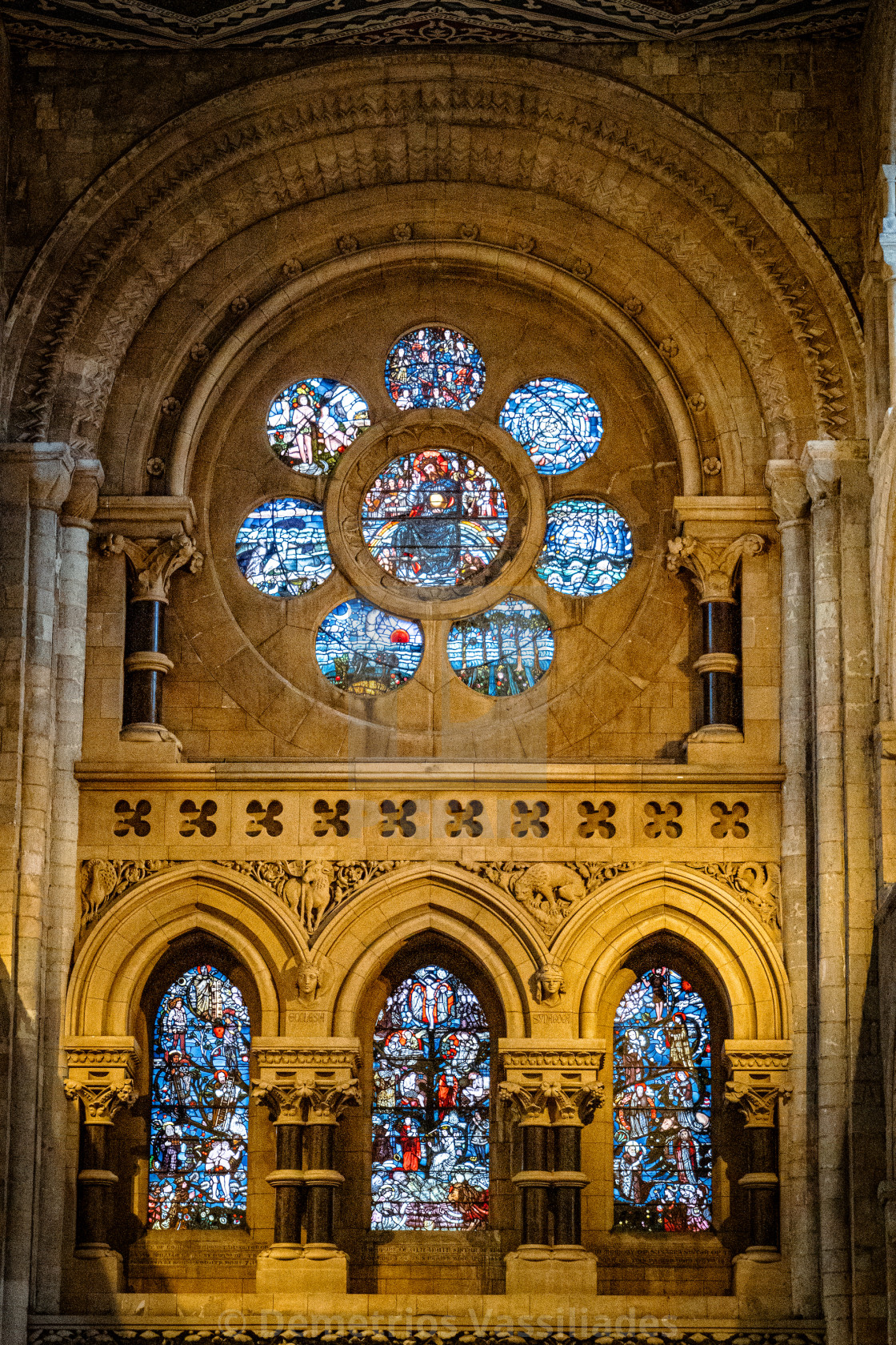 "Waltham Abbey Church Window" stock image