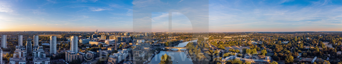 "Brentford UK Drone Panorama" stock image