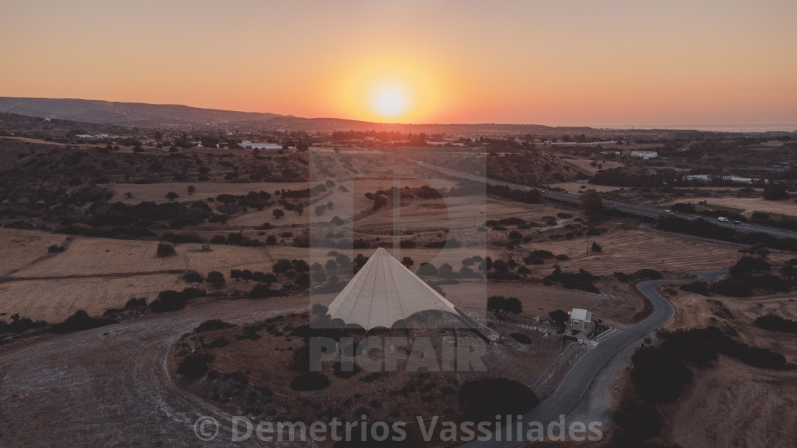 "Tenta at Kalavasos Archaeological Site Sunrise" stock image