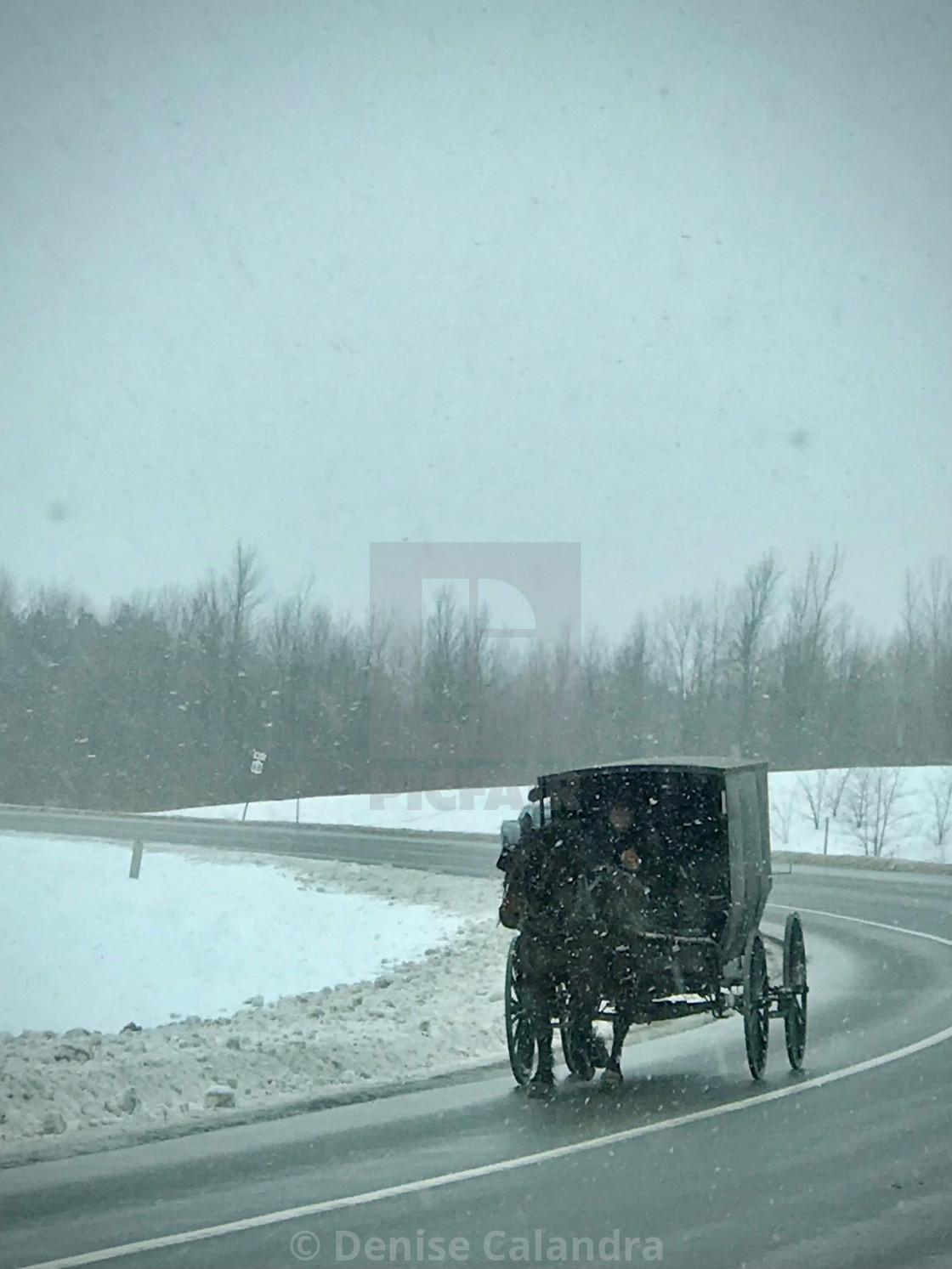 "Another day for The Amish" stock image