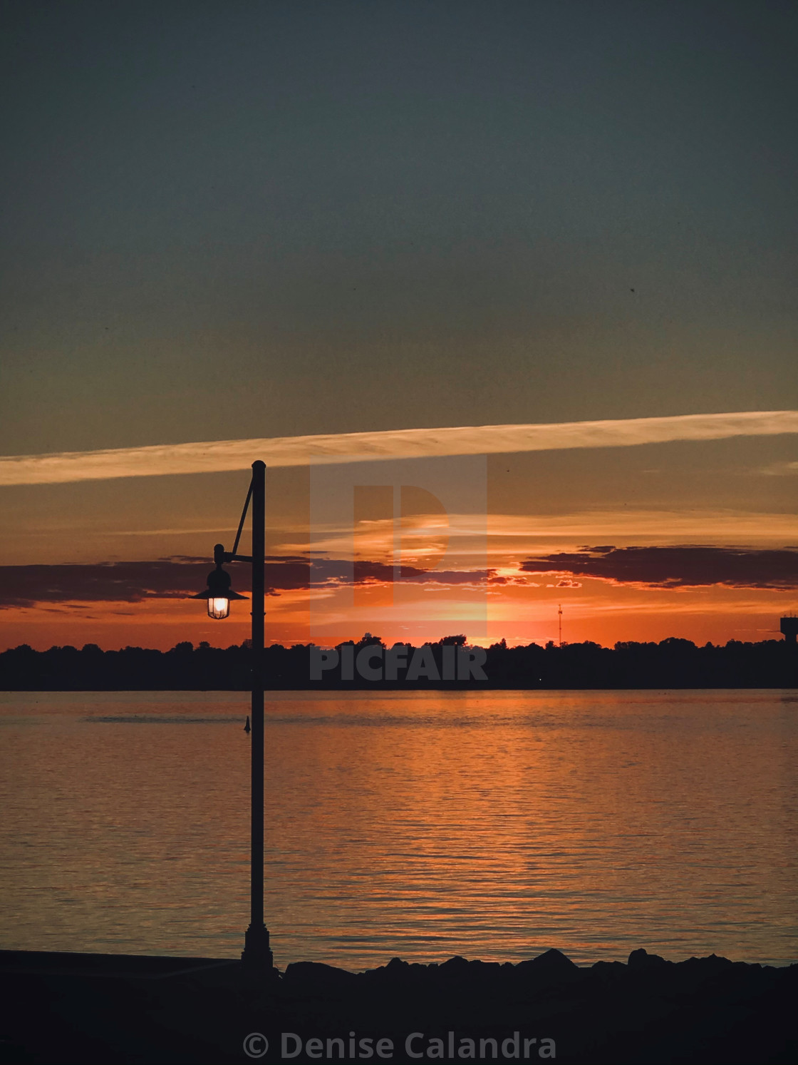 "Summer Evening on the river" stock image