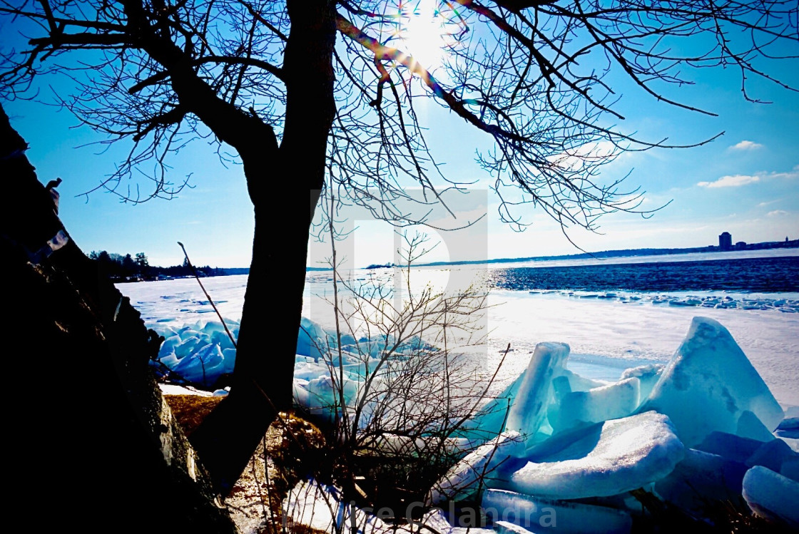 "Winter Beauty on The River" stock image