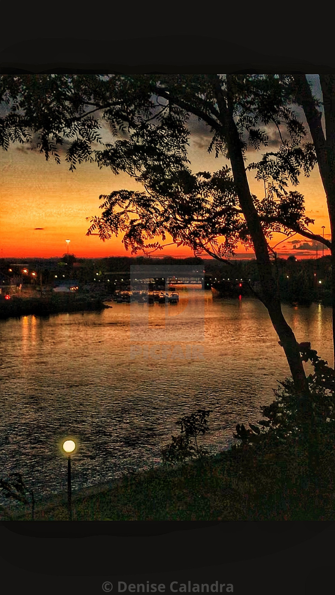 "Evening Along The River" stock image