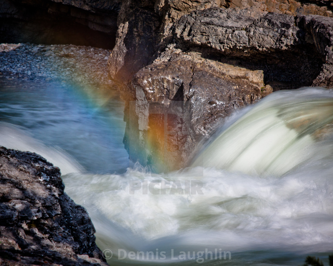 "Elbow Falls, Kananaskis, CA" stock image