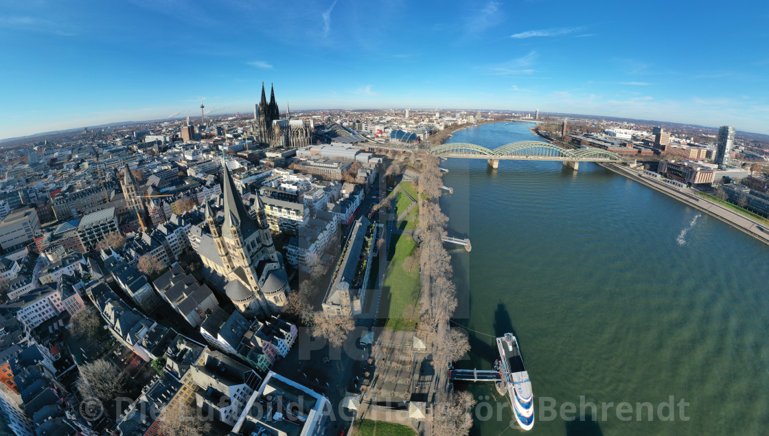 "Luftbild Köln Dom Rhein St. Martin Rheingarten Panorama" by Die Luftbild AG Hans-Jörg Behrendt - $6.18 "Luftbild Köln Dom Rhein St. Martin Rheingarten Panorama" stock image