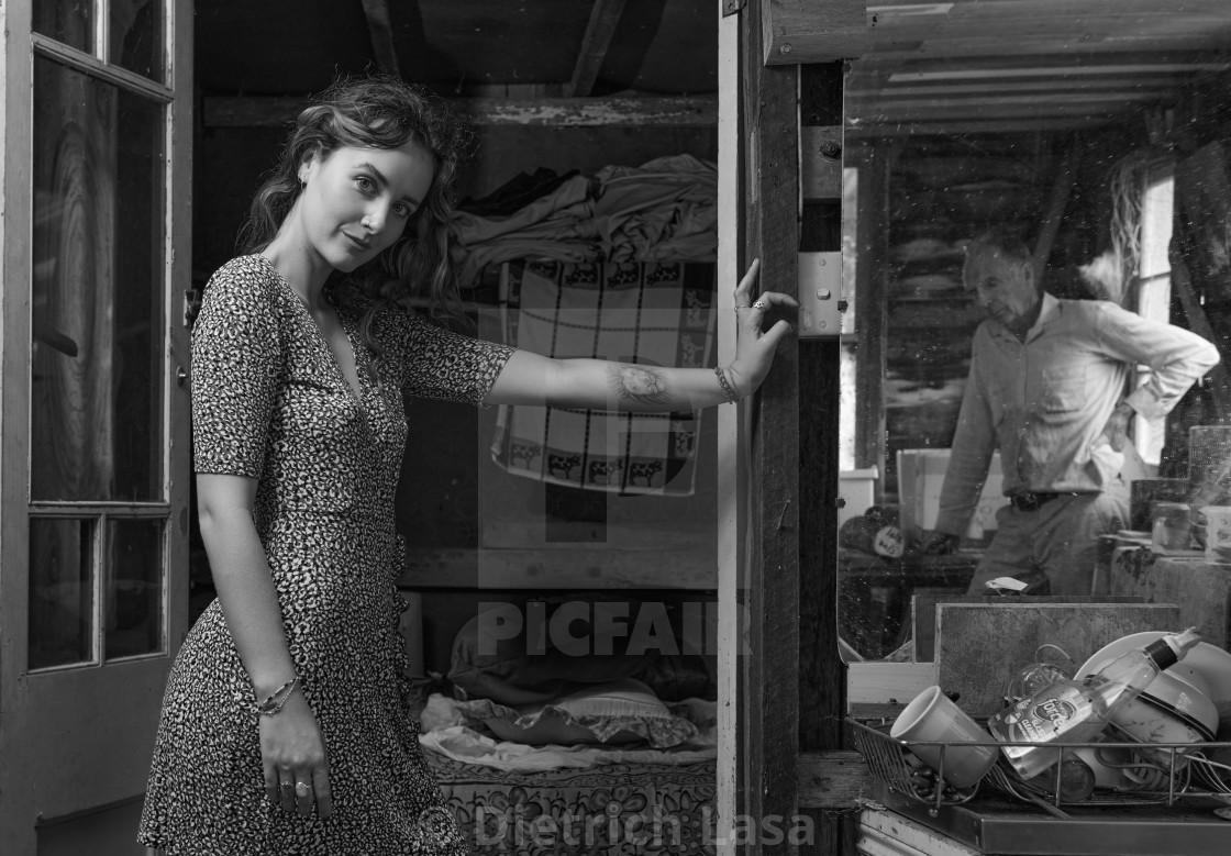 "Who is Doing the Dishes?" by Dietrich Lasa - £10.00 "Who is Doing the Dishes?" stock image