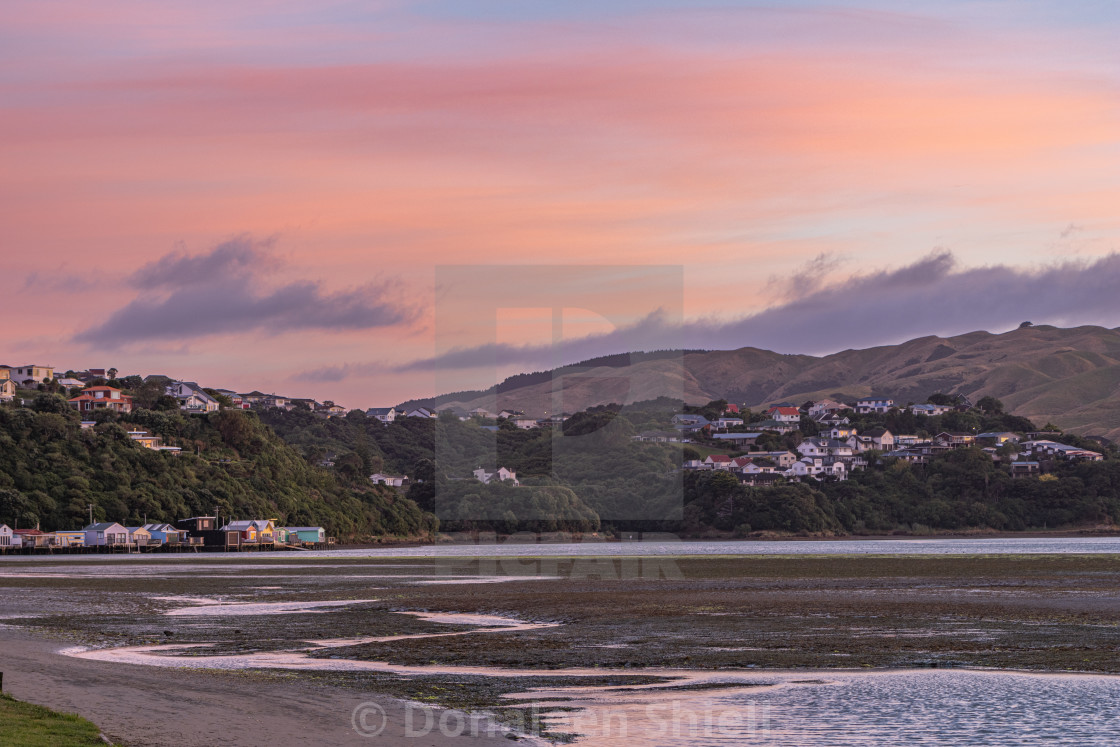 "Pink Skies at Dawn" by Donaleen Shiell - $12.59 "Pink Skies at Dawn" stock image