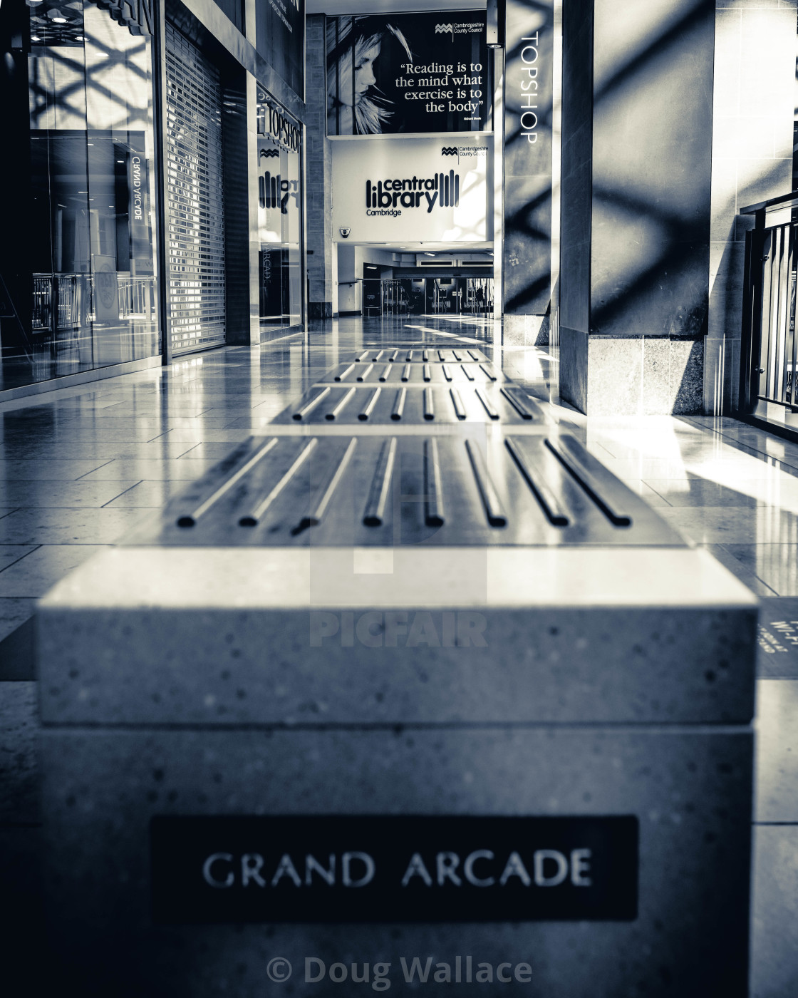 "Empty Seat, Grand Arcade Cambridge UK." stock image