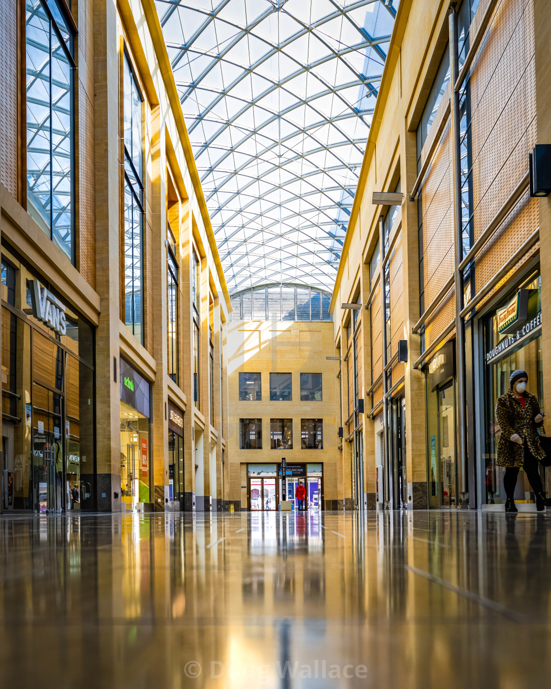 "Reflection, Grand Arcade, Cambridge UK." stock image