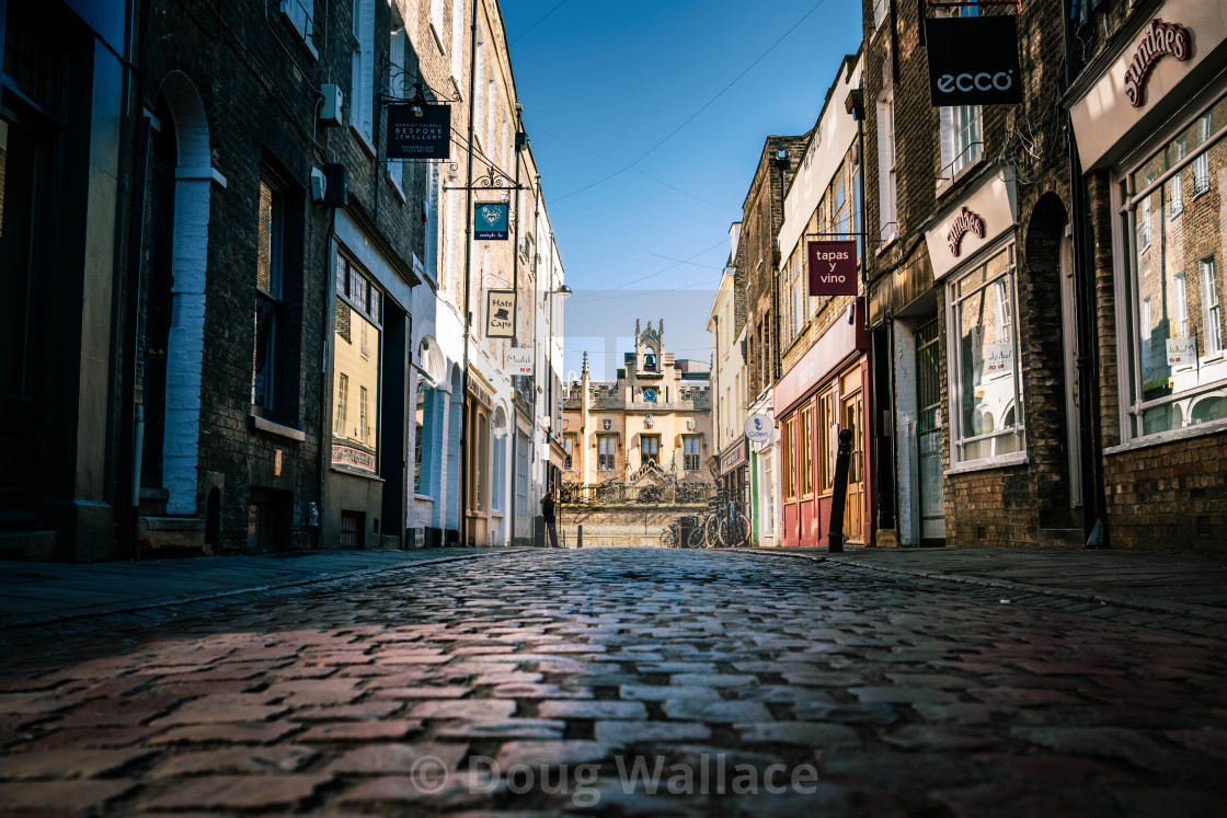 "Sunset, Green Street, Cambridge UK." stock image