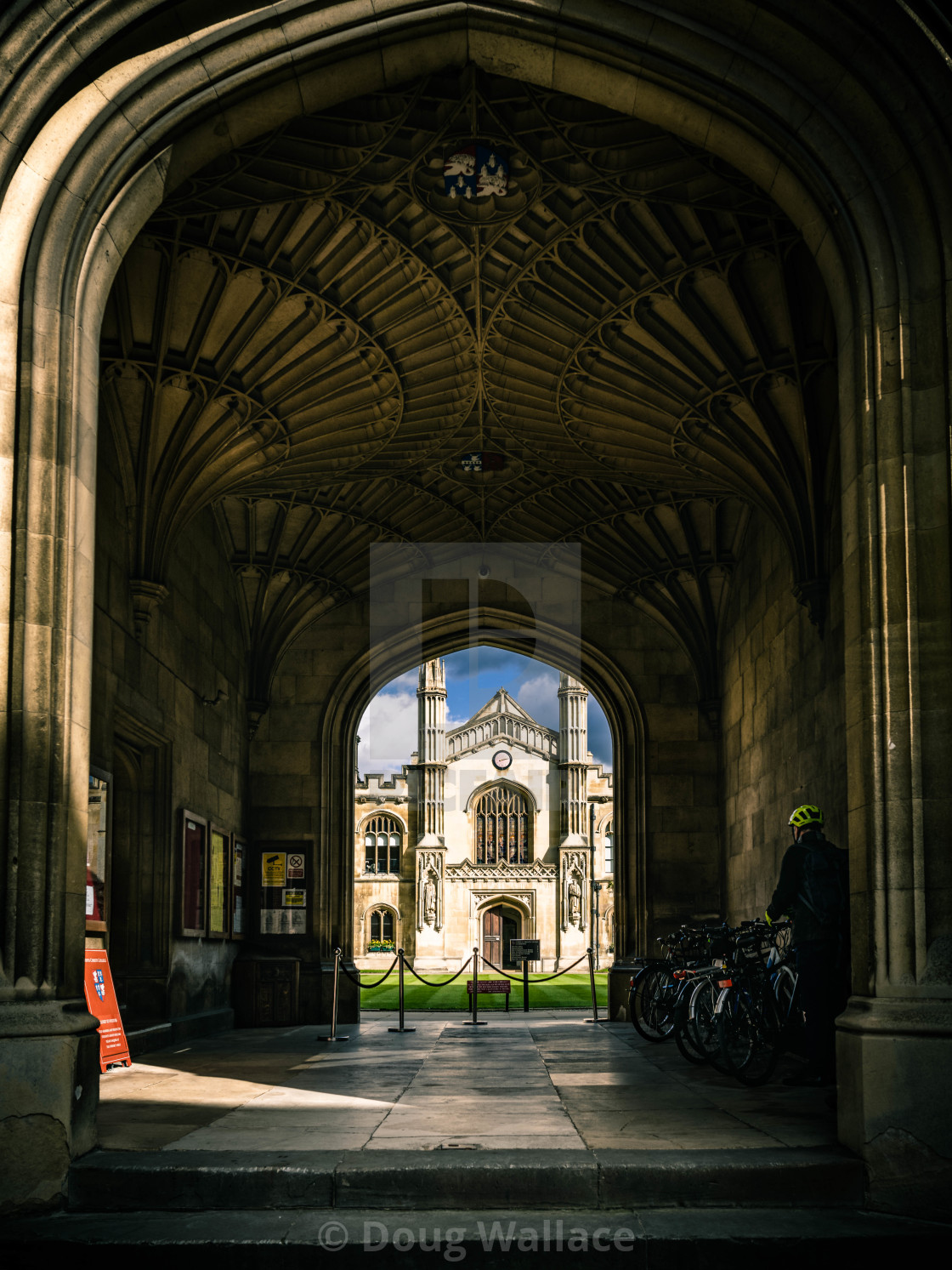 "Entrance to Corpus Christi College, University of Cambridge UK." stock image