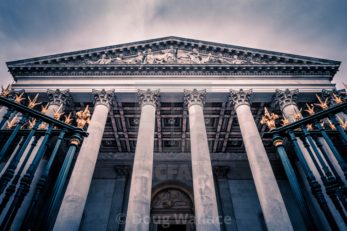 "Gates of Fitzwilliam Museum, Cambridge UK." stock image