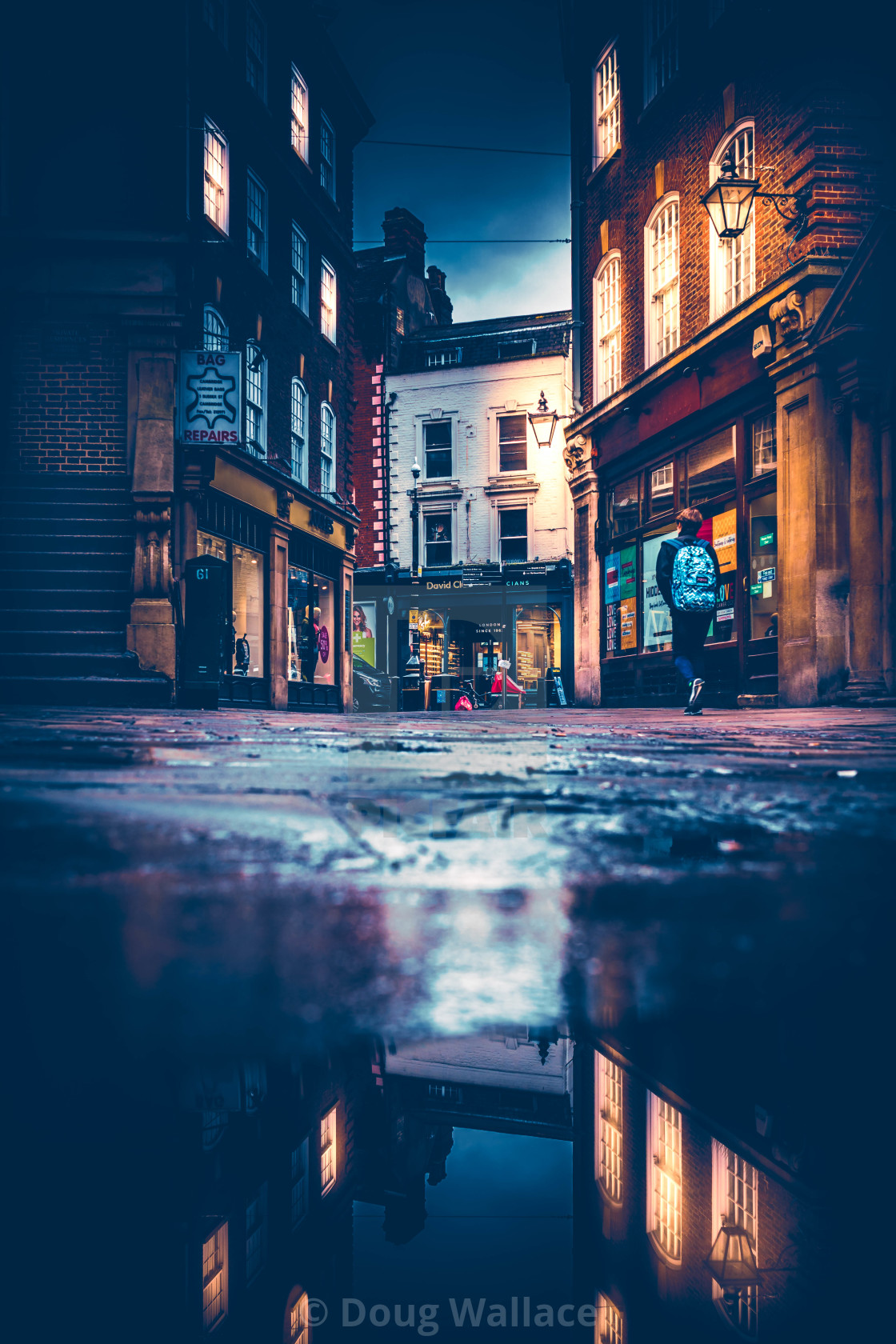 "Night Reflections." stock image