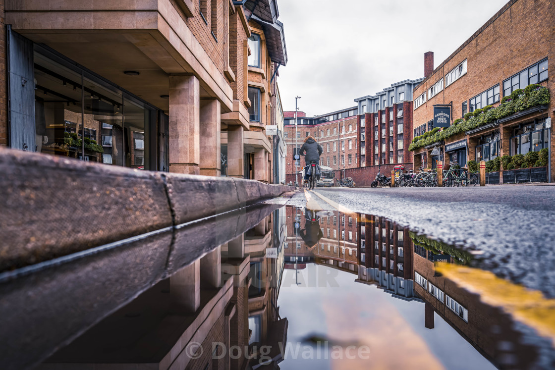 "Reflections, King Street, Cambridge UK." stock image