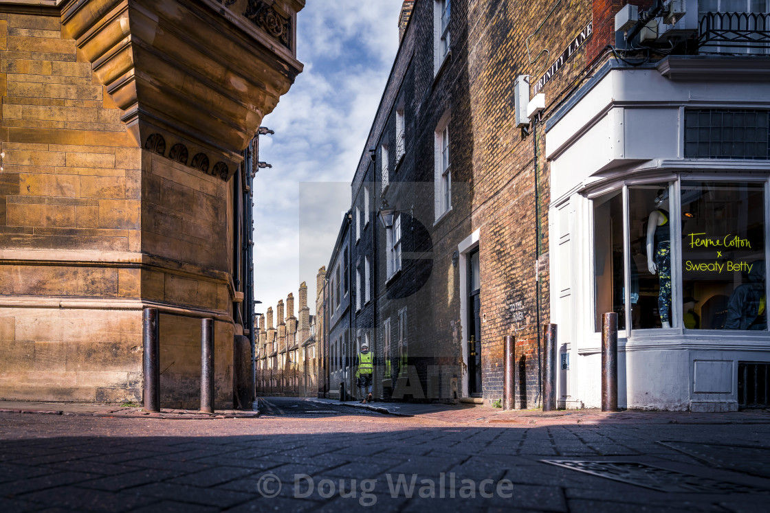 "Trinity Lane, Cambridge UK." stock image