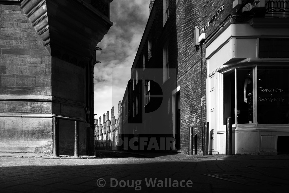 "Trinity Lane, Cambridge UK." stock image