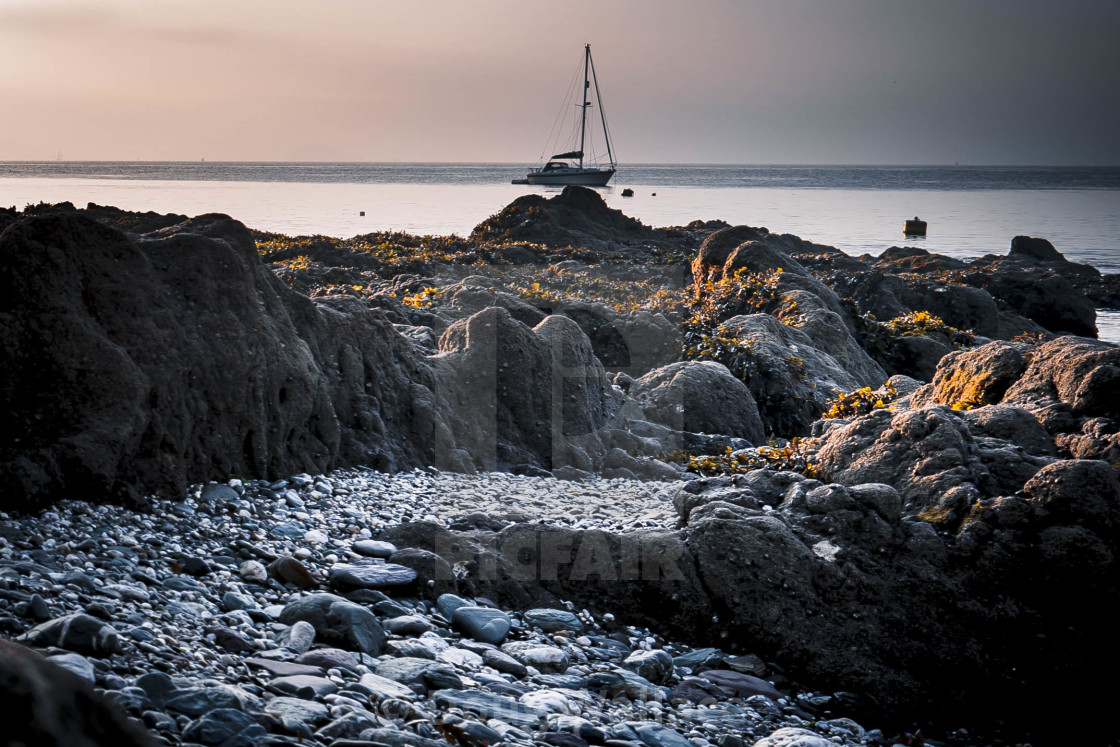 "Sunrise, Kingsand Beach." stock image