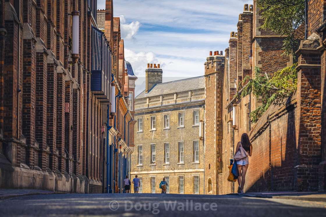 "Silver Street, Cambridge UK." stock image