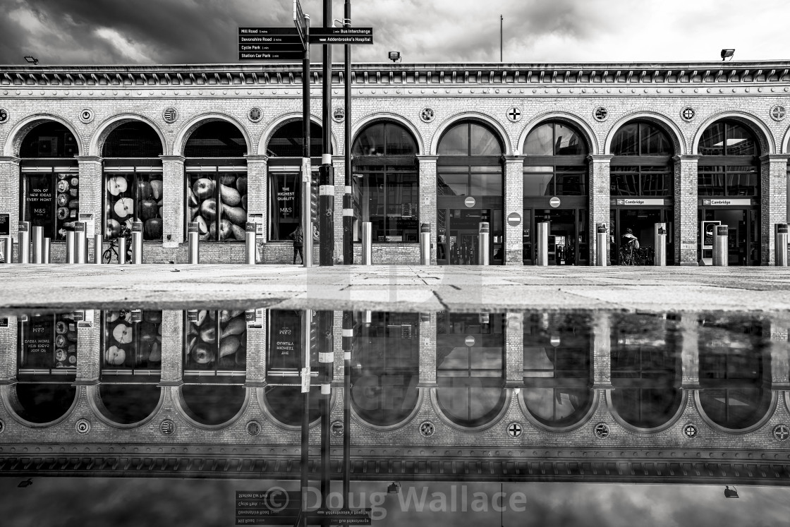 "Reflections Cambridge South Railway Station UK." stock image