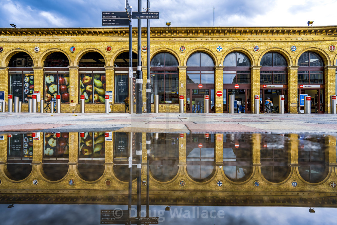 "Reflections from Cambridge South Train Station." stock image