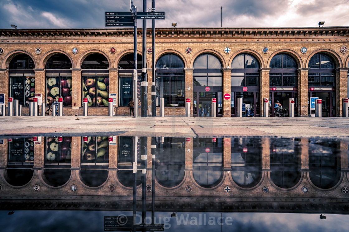 "Reflections from Cambridge South Train Station." stock image