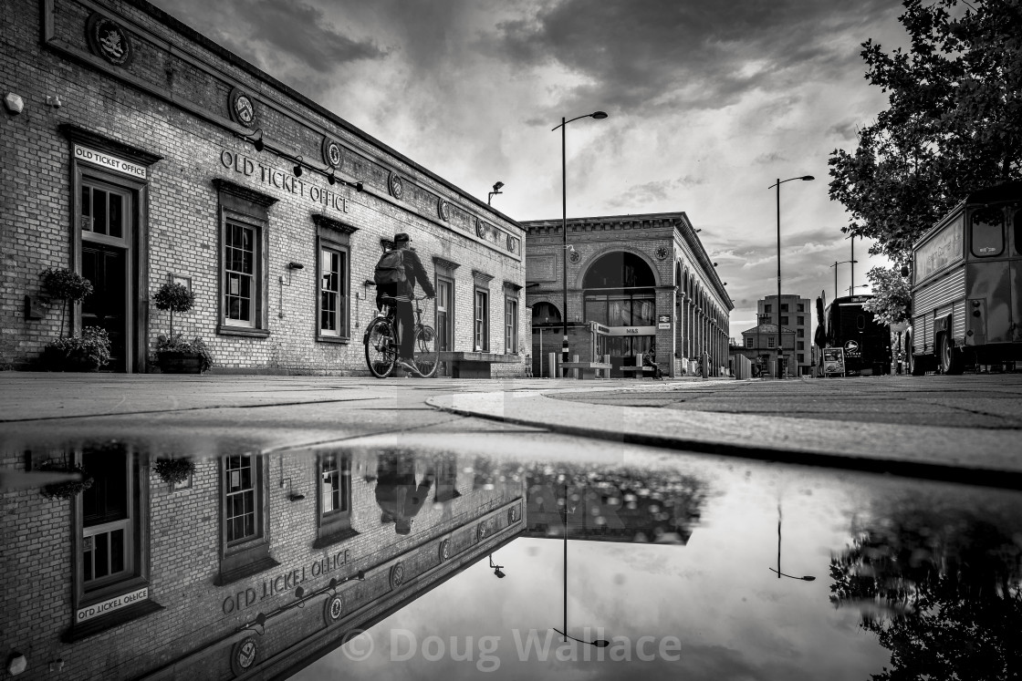 "The Old Ticket Office, Cambridge South Train Station." stock image