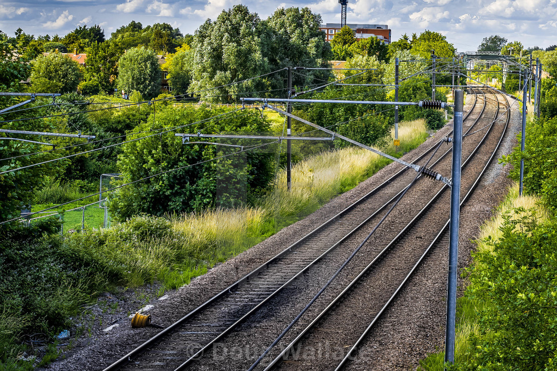 "Train Track, Cambridge UK." stock image