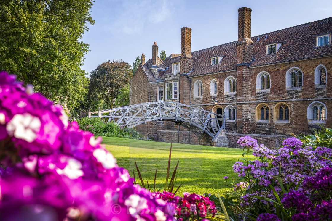 "Sunrise over Mathematical Bridge, Cambridge UK." stock image