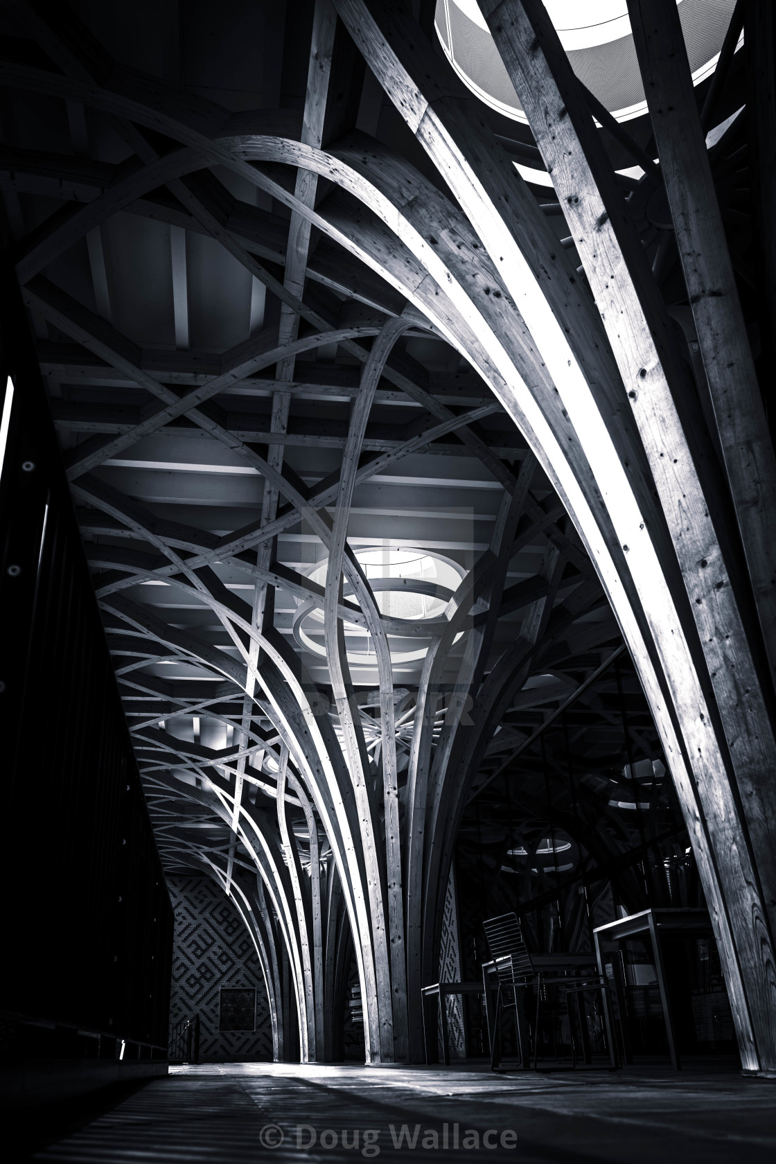 "Cambridge Central Mosque in Black and White." stock image